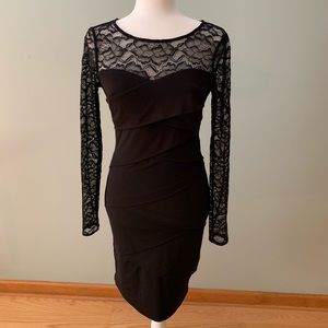 Black Lace Instantly Slimming Dress WHBM size 4